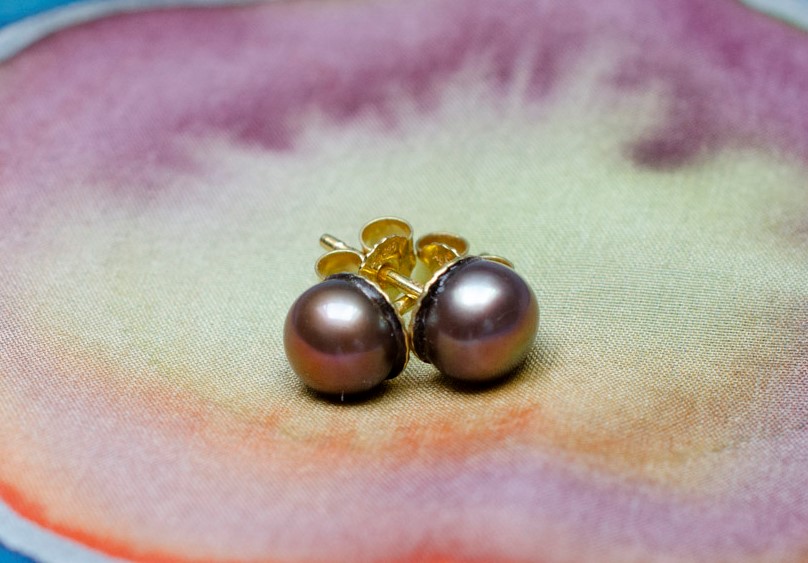 Ohrstecker kettenherzdunkelkleinzwei